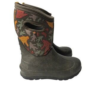Bogs Boots Boys Youth 5 Sasquatch Bigfoot Yeti Camo Rain Snow Boots Pull On SEE